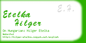 etelka hilger business card